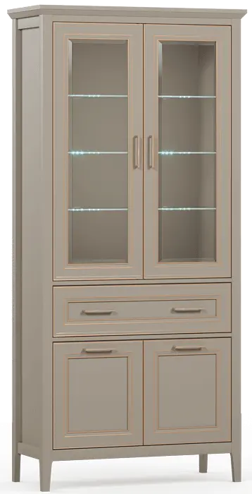 Шкаф-витрина с подсветкой Классик/Classic REG2W2D1S